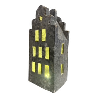 Σπιτάκι Γκρι LED Τσιμεντένιο 15x14x35.5cm GE-22405009