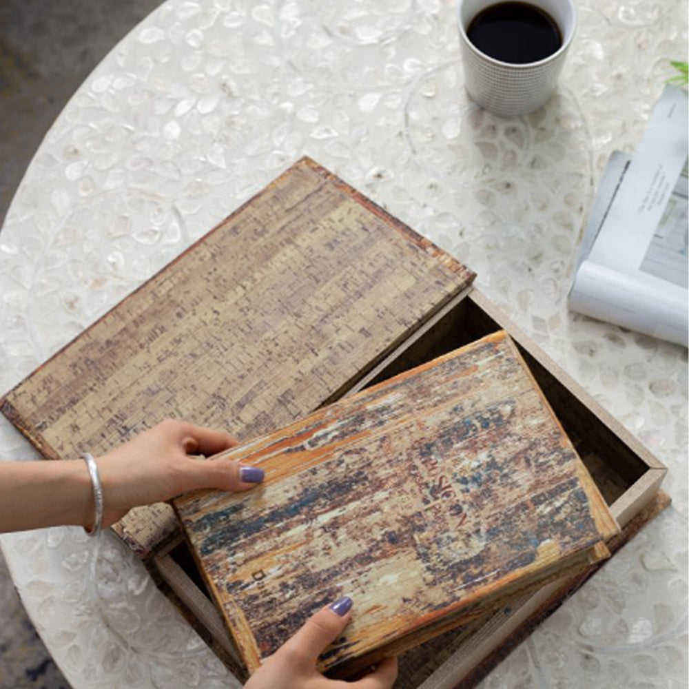 Artekko Book Πολύχρωμα Διακοσμητικά Βιβλία MDF με Αποθηκευτικό Χωρο (33x22x7)cm 6pcs 36495