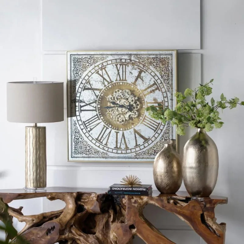 Trophy Διακοσμητικό Βάζο Μέταλλο Χρυσό (21x21x47)cm