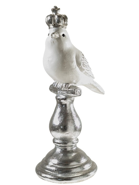 ΠΟΛΥΕΣΤΕΡΙΚΟ ΠΟΥΛΙ ΜΕ ΚΟΡΩΝΑ ΛΕΥΚΟ ΑΣΗΜΙ ΣΕ ΒΑΣΗ 11,5Χ9Χ23,5