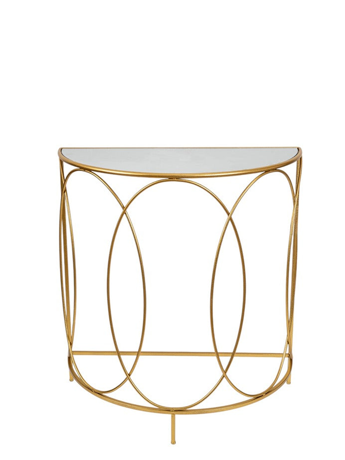 ΜΕΤΑΛΛΙΚΗ ΚΙΟΝΣΟΛΑ ΧΡΥΣΗ ΟΒΑΛ ΜΕ ΤΖΑΜΙ ΚΑΘΡΕΠΤΗ 75Χ37,56Χ81ΕΚ