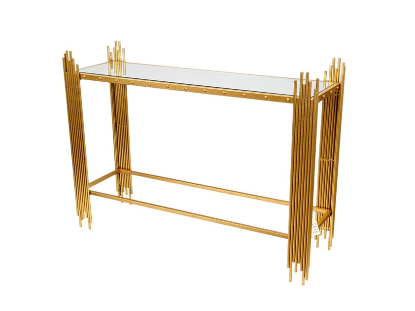 ΜΕΤΑΛΛΙΚΗ ΚΟΝΣΟΛΑ ΧΡΥΣΗ ΜΕ ΤΖΑΜΙ ΚΑΘΡΕΠΤΗ ΘΕΛΕΙ ΣΥΝΑΡΜΟΛΟΓΗΣΗ 108,5Χ32,5Χ80ΕΚ