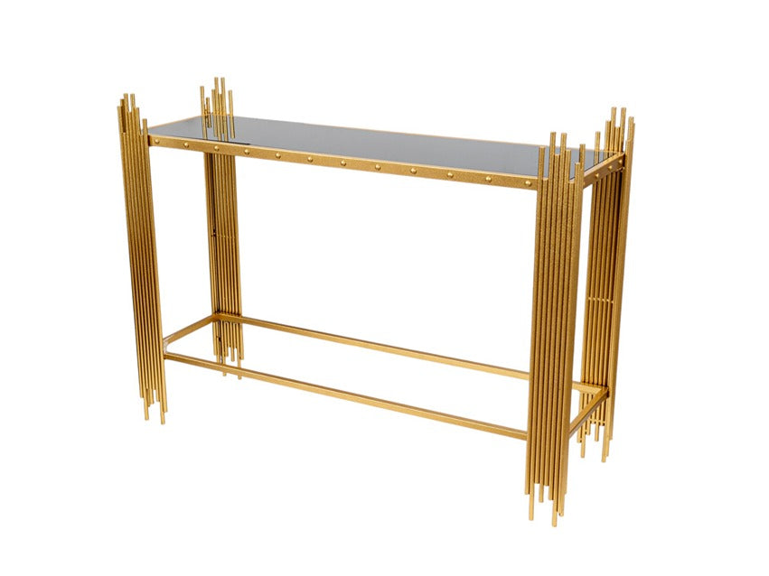 ΜΕΤΑΛΛΙΚΗ ΚΟΝΣΟΛΑ ΧΡΥΣΗ ΜΕ ΜΑΥΡΟ ΤΖΑΜΙ ΘΕΛΕΙ ΣΥΝΑΡΜΟΛΟΓΗΣΗ 108,5Χ32,5Χ80ΕΚ