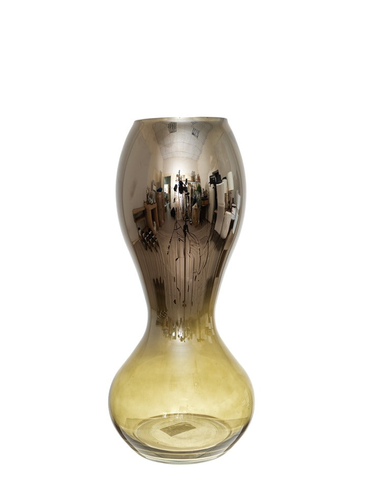 ΧΕΙΡΟΠΟΙΗΤΟ ΒΑΖΟ ΑΠΌ ΦΥΣΙΤΟ ΓΥΑΛΙ ΑΣΗΜΙ ΠΡΑΣΙΝΟ 19Χ19Χ25,5ΕΚ