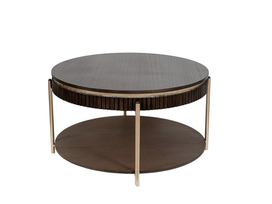 ΤΡΑΠΕΖΙ ΣΑΛΟΝΙΟΥ ΚΑΦΕ ΣΚΟΥΡΟ ΜΕ ΧΡΥΣΟ ΜΕΤΑΛΛΟ ΚΑΙ ΧΡΥΣΑ ΜΕΤΑΛΛΙΚΑ ΠΟΔΙΑ 80Χ80Χ40ΕΚ