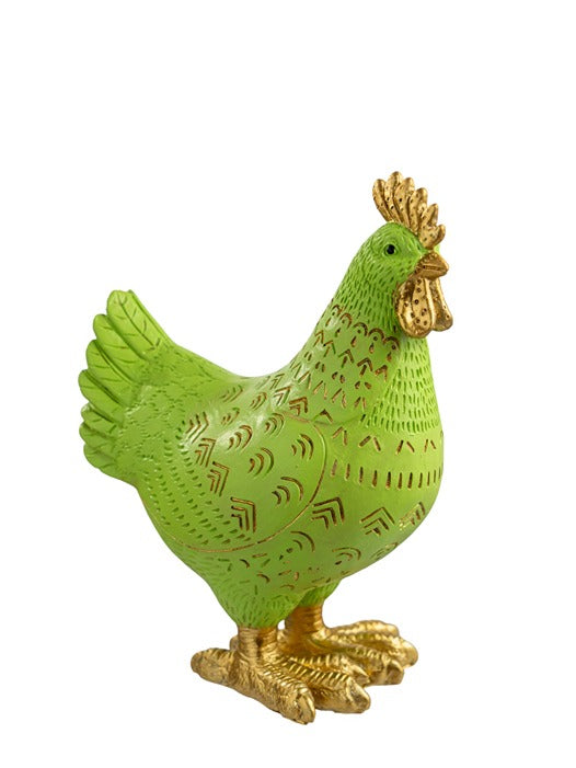 ΠΟΛΥΕΣΤΕΡΙΚΟΣ ΚΟΚΟΡΑΣ ΠΡΑΣΙΝΟΣ ΜΕ ΧΡΥΣΟ 14.5x9x18.5CM