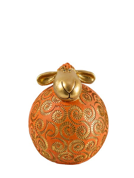 ΠΟΛΥΕΣΤΕΡΙΚΟ ΠΡΟΒΑΤΟ ΠΟΡΤΟΚΑΛΙ ΜΕ ΧΡΥΣΟ 13x11x12.5CM