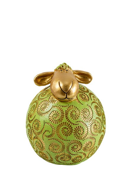 ΠΟΛΥΕΣΤΕΡΙΚΟ ΠΡΟΒΑΤΟ ΠΡΑΣΙΝΟ ΜΕ ΧΡΥΣΟ 13x11x12.5CM