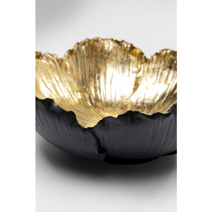 Διακοσμητικό Μπωλ Λουλούδι Μαύρο-Χρυσό Bloom Ø25εκ. 52833