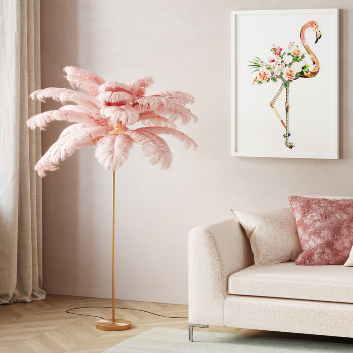 Φωτιστικό δαπέδου Feather Palm Ροζ 65 x 65 x 165 εκ. 53748