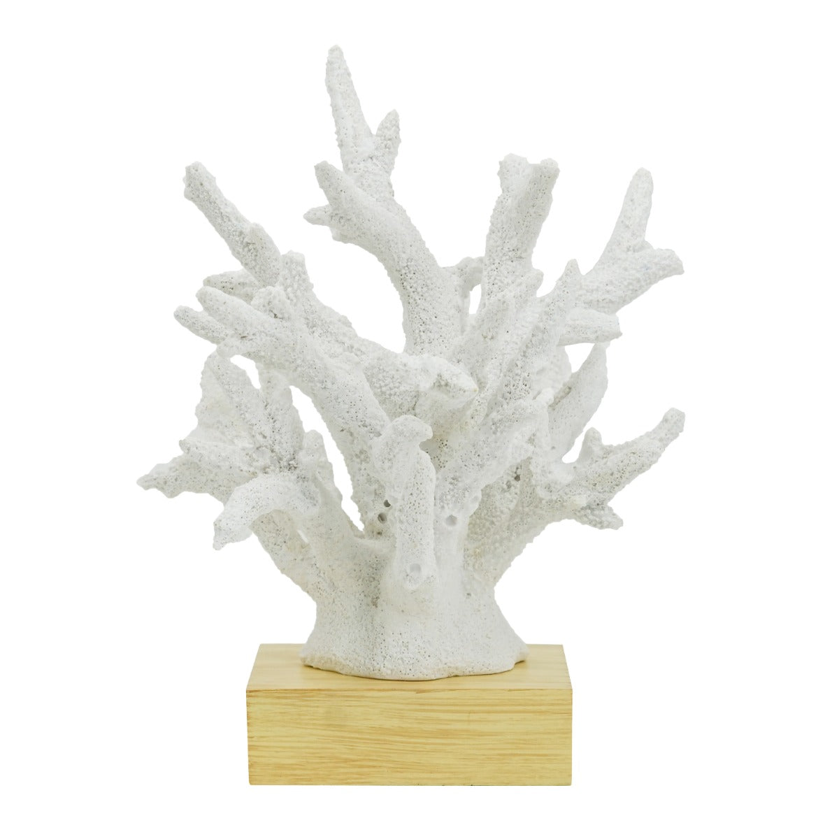 Artekko Coral Διακοσμητικό Κοράλλι σε Βάση Ρητίνη Ξύλο Λευκό (26x23x31)cm 70534