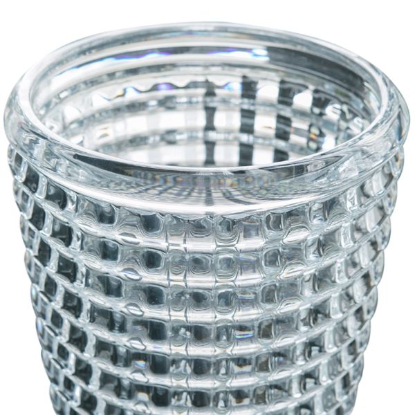 Glassy Γυάλινο Διάφανο Βάζο (15x15x27.5)cm