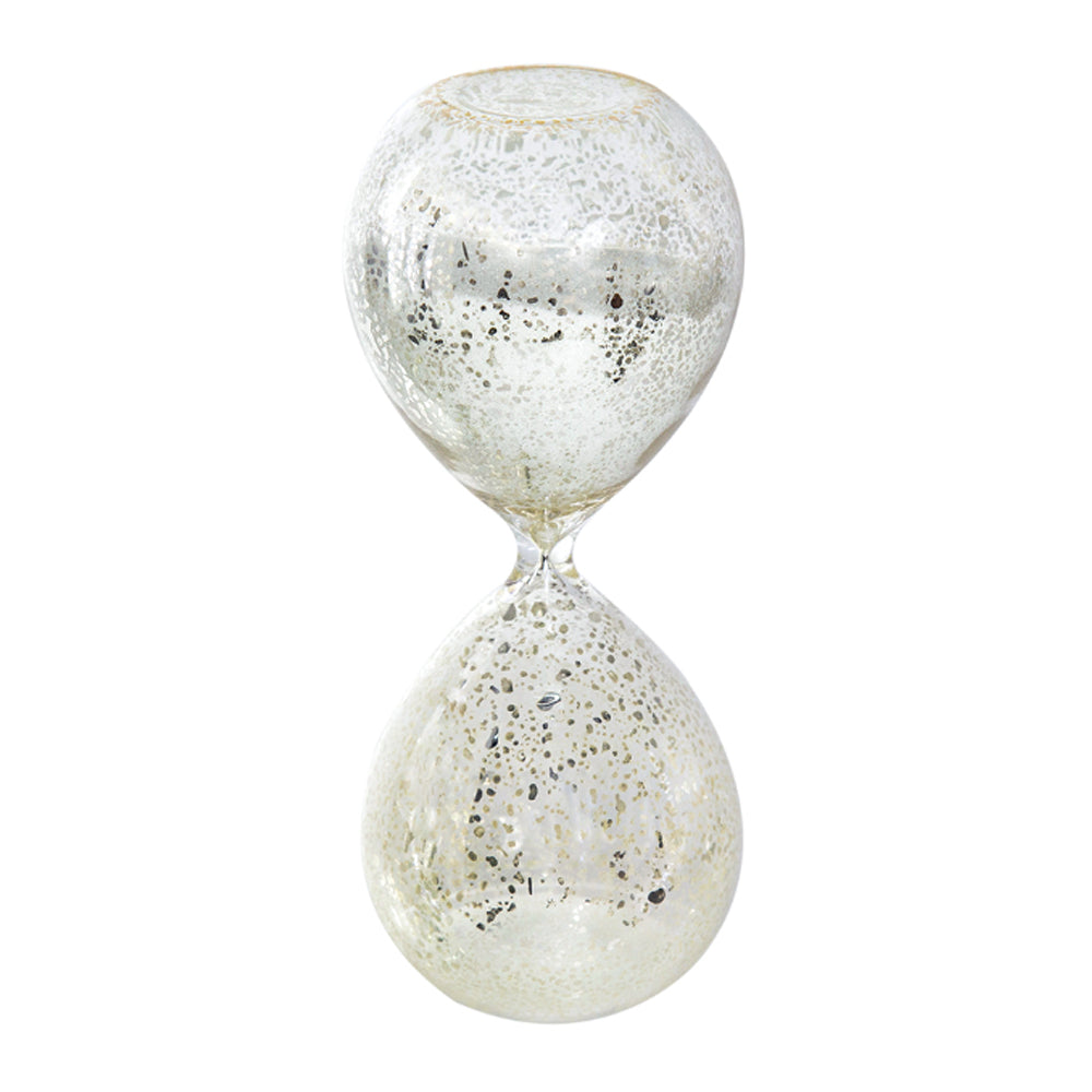 Artekko Hourglass Γυάλινη Διακοσμητική Κλεψύδρα με Λευκή Άμμο (8x8x20.5)cm 73770-WHIT