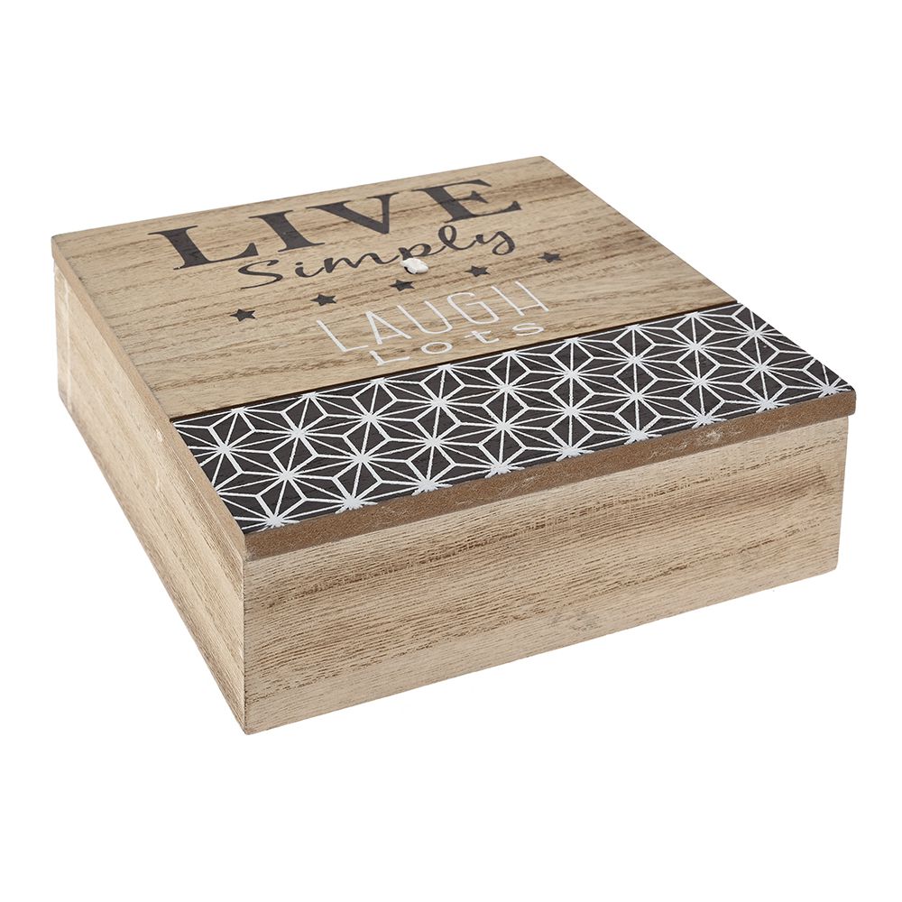 Ξύλινο κουτί Live 16x16x7εκ 77508