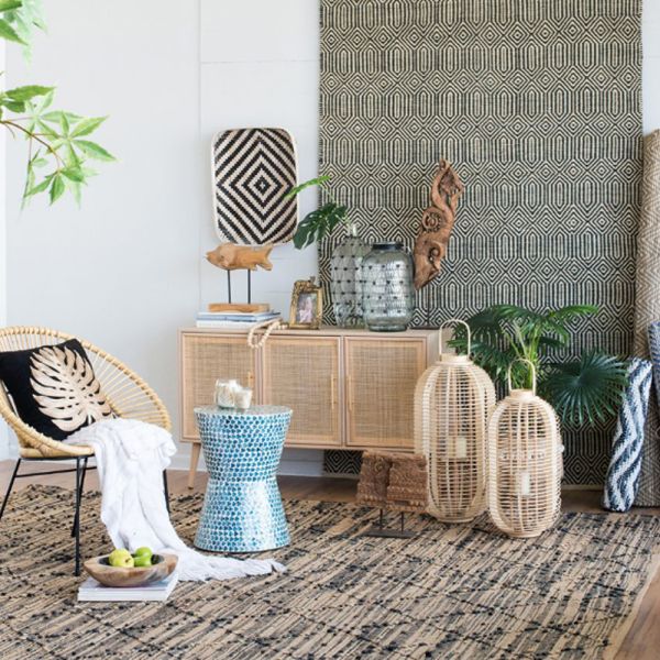 Clear Διάφανο Γυάλινο Βάζο με Μεταλλικό Πλέγμα (18x18x46)cm