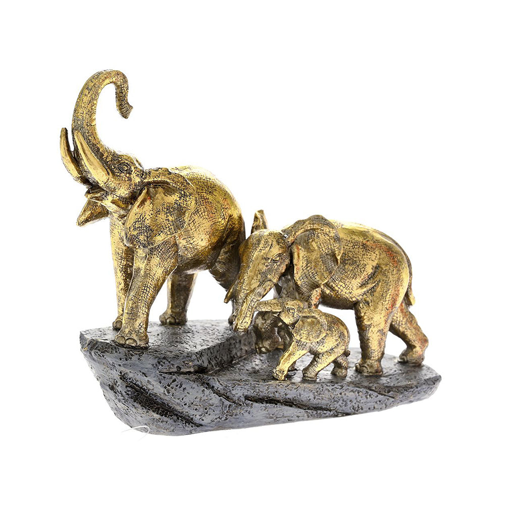 Χρυσή οικογένεια ελέφαντα 22x11x20εκ 81935