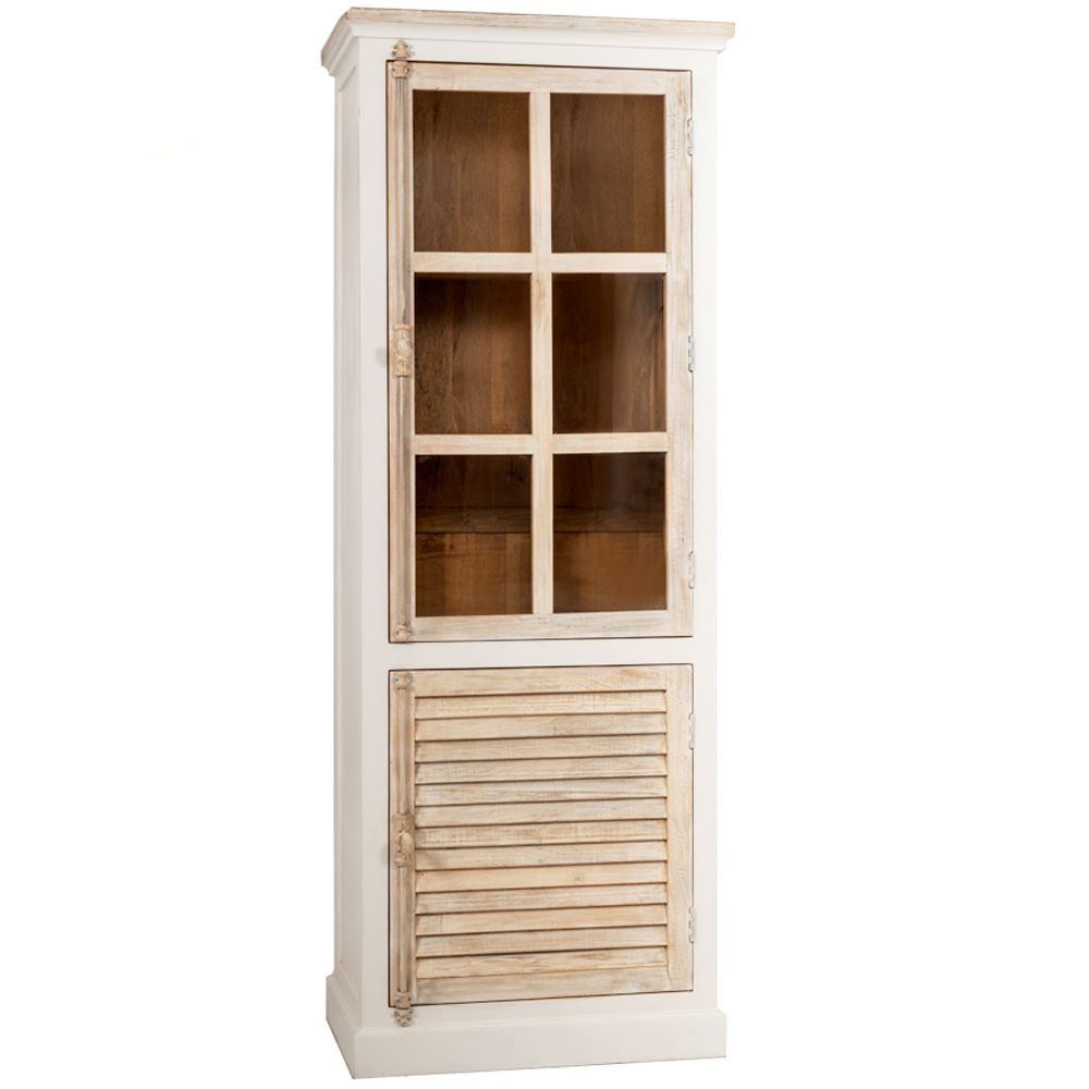 ΞΥΛΙΝΗ ΜΟΝΗ ΡΑΦΙΕΡΑ ΜΕ ΓΥΑΛΙ 75x45x200EK