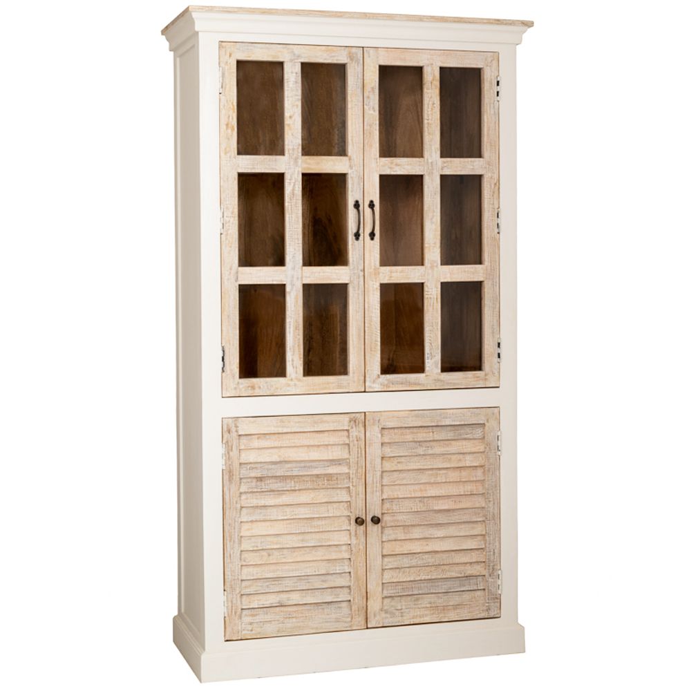 ΞΥΛΙΝΗ ΔΙΠΛΗ ΡΑΦΙΕΡΑ ΜΕ ΓΥΑΛΙ 105x45x200EK