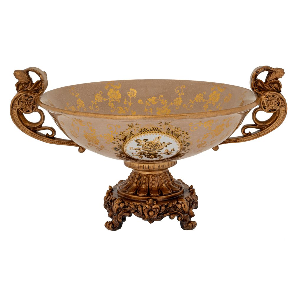 ΔΙΑΚΟΣΜΗΤΙΚΗ ΠΟΛΥΡΕΖΙΝ ΠΙΑΤΕΛΑ ΜΕ ΧΡΥΣΑ ΧΕΡΟΥΛΙΑ ΚΑΙ ΧΡΥΣΗ ΒΑΣΗ 39Χ31Χ21ΕΚ