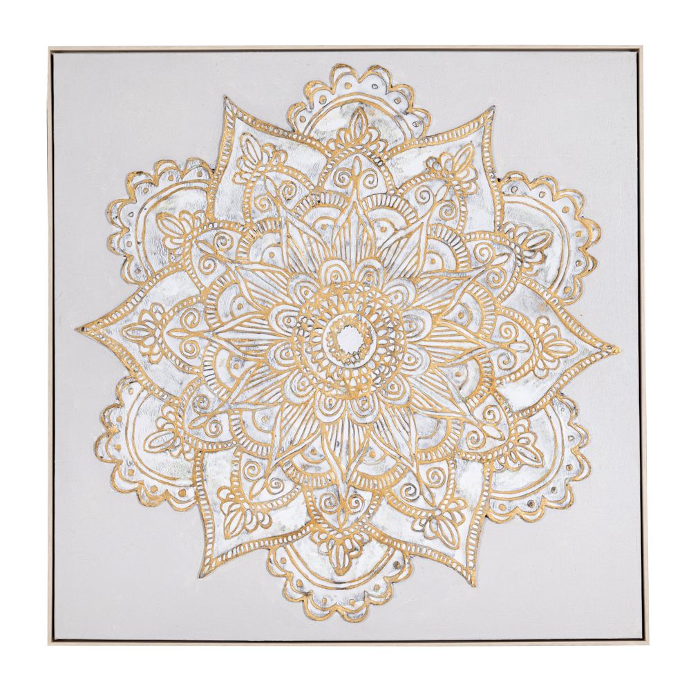 MANDALA ΕΛΑΙΟΓΡΑΦΙΑ 100Χ100ΕΚ ΜΕ ΣΑΜΠΑΝΙ ΚΟΡΝΙΖΑ ΣΕ ΚΑΜΒΑ