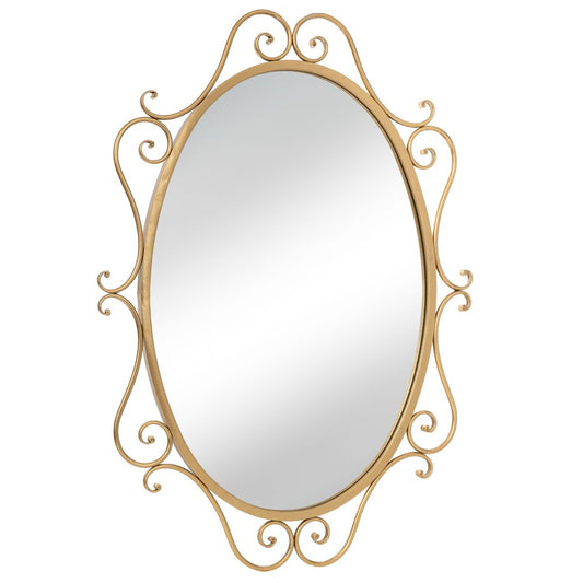 ΧΡΥΣΟΣ ΜΕΤΑΛΛΙΚΟΣ ΟΒΑΛ ΚΑΘΡΕΦΤΗΣ ΤΟΙΧΟΥ ΜΕ ΣΧΕΔΙΑ 60Χ2Χ84ΕΚ