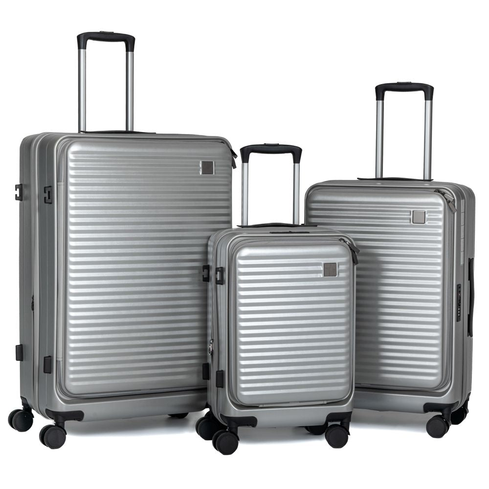 ΣΕΤ 3 ΣΚΟΥΡΟ ΑΣΗΜΙ ΒΑΛΙΤΣΑ ΜΕ 4ΡΟΔΕΣ 50 61 71ΕΚ ΜΕ ΑΝΟΙΓΜΑ ΑΠΟ ΠΑΝΩ (PROMOTION)