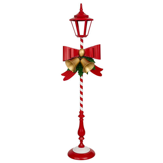 ΚΟΚΚΙΝΟ ΜΕΤΑΛΛΙΚΟ ΦΑΝΑΡΙ ΜΕ ΚΟΚΚΙΝΟ ΦΙΟΓΚΟ ΚΑΙ ΧΡΥΣΑ ΚΑΜΠΑΝΑΚΙΑ 49Χ32Χ173ΕΚ