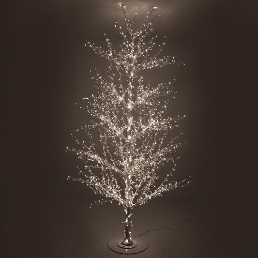 ΛΕΥΚΟ ΦΩΤΙΖΟΜΕΝΟ ΔΕΝΤΡΟ 280ΕΚ ΜΕ 1536 LED ΛΑΜΠΑΚΙΑ ΘΕΡΜΟ ΛΕΥΚΟ ΣΕ ΛΕΥΚΗ ΜΕΤΑΛΛΙΚΗ ΒΑΣΗ