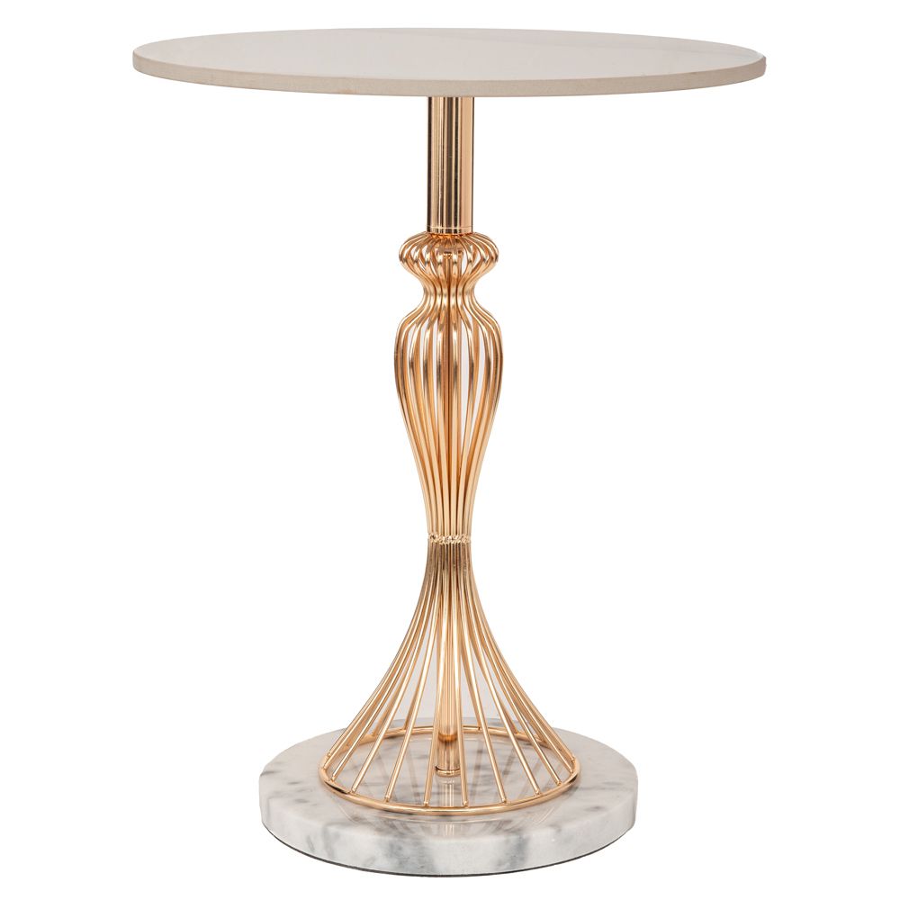 ΤΡΑΠΕΖΑΚΙ ΧΡΥΣΟ ΜΕΤΑΛΛΙΚΟ Φ39Χ50ΕΚ ΜΕ ΜΑΡΜΑΡΙΝΗ ΒΑΣΗ AND ΚΕΡΑΜΙΚΗ ΕΠΙΦΑΝΕΙΑ