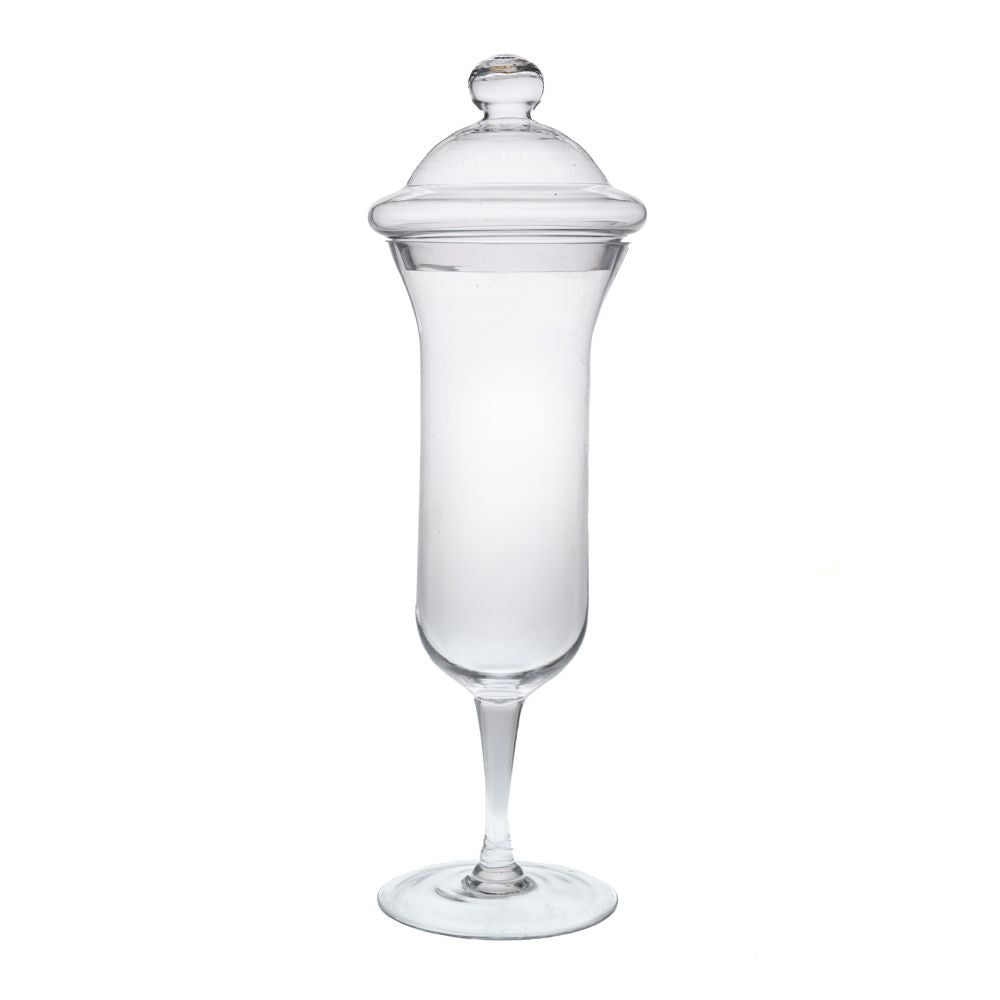 ΔΙΑΦΑΝΟ ΓΥΑΛΙΝΟ ΒΑΖΟ ΜΕ ΠΟΔΙ AND ΚΑΠΑΚΙ Φ19Χ55ΕΚ