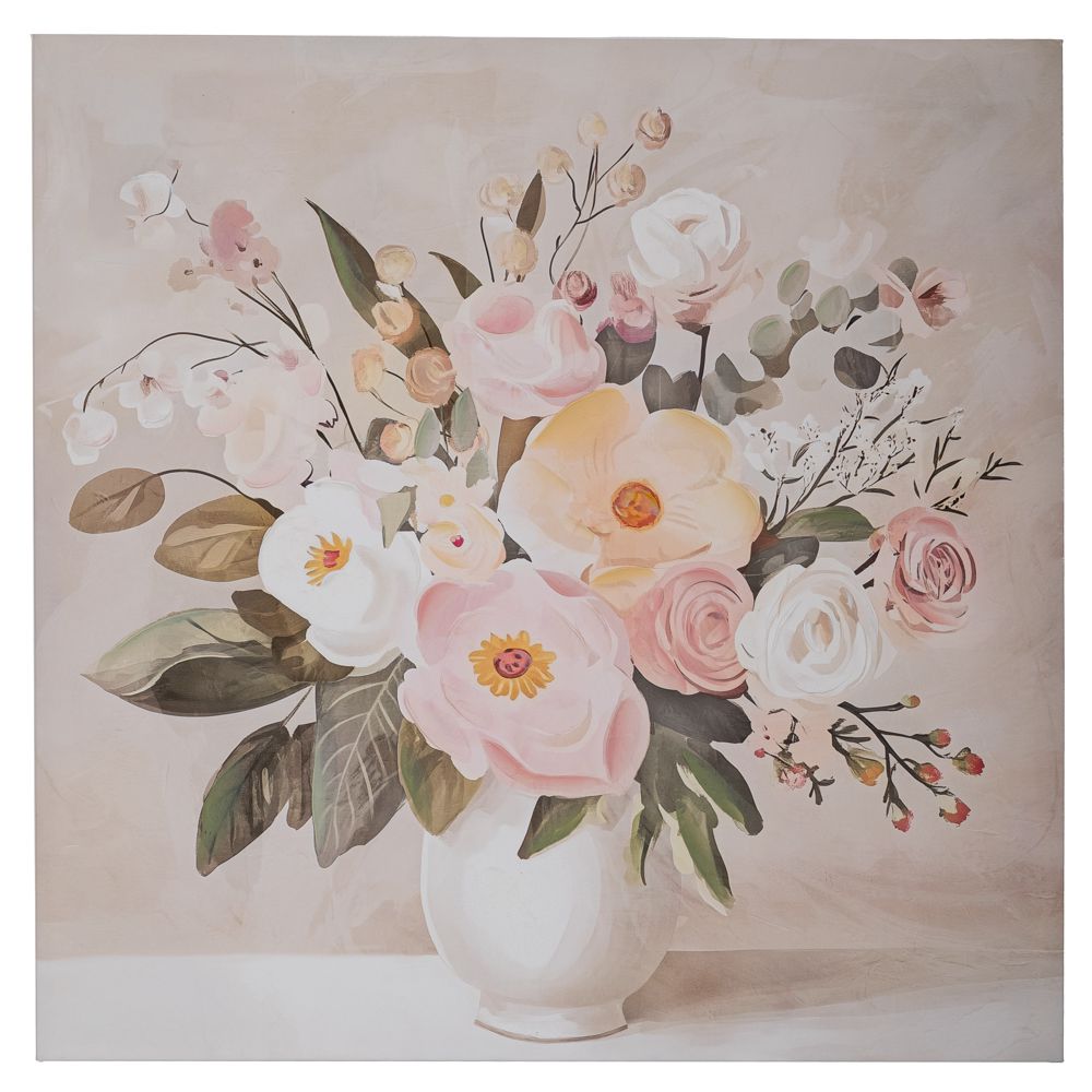 ΠΙΝΑΚΑΣ ΒΑΖΟ ΜΕ ΛΟΥΛΟΥΔΙΑ ΣΕ ΤΥΠΩΜΕΝΟ ΚΑΜΒΑ 80Χ80ΕΚ