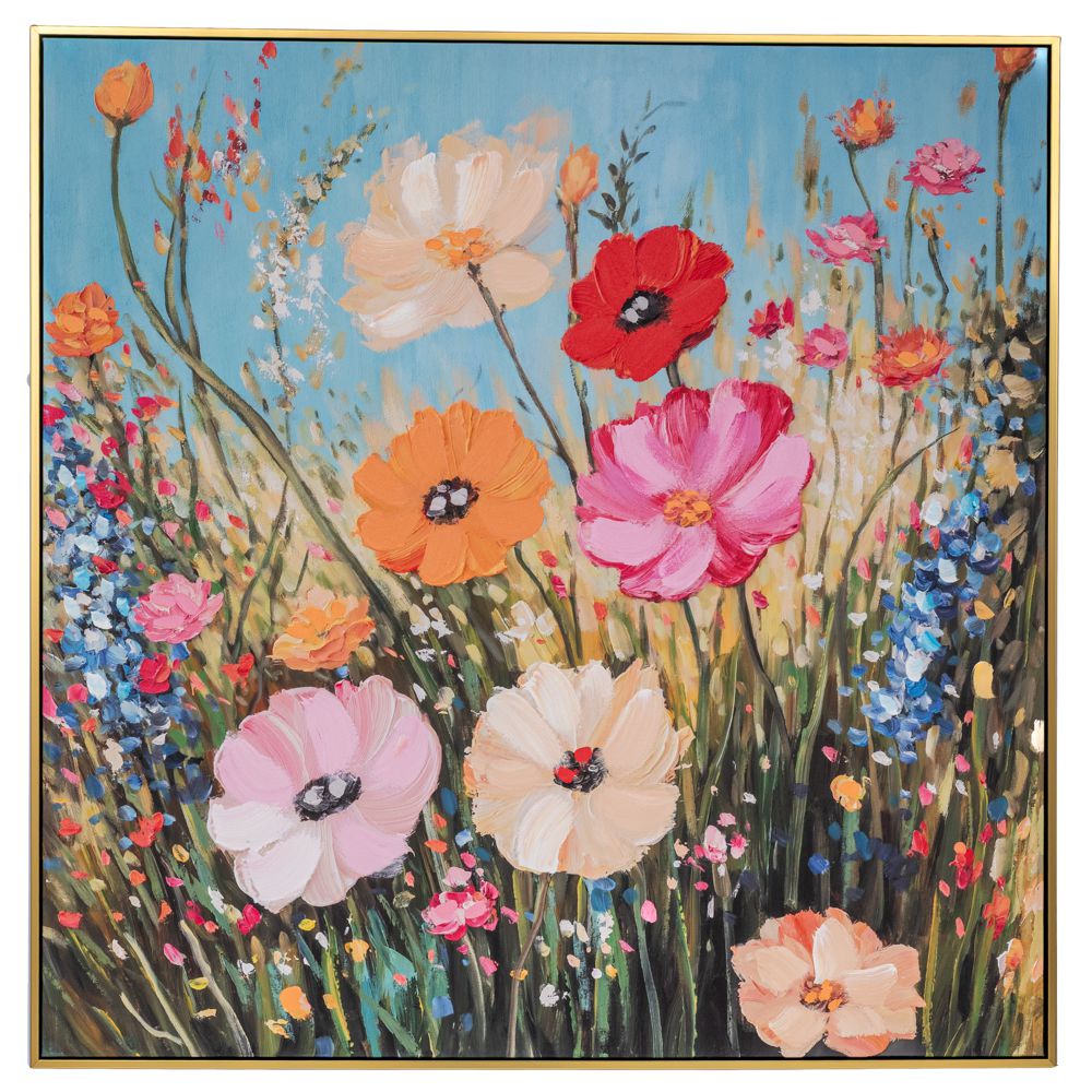 ΠΙΝΑΚΑΣ ΜΕ ΑΝΕΜΩΝΕΣ ΣΕ ΤΥΠΩΜΕΝΟ ΚΑΜΒΑ ΜΕ ΧΡΥΣΗ ΚΟΡΝΙΖΑ 100Χ100ΕΚ