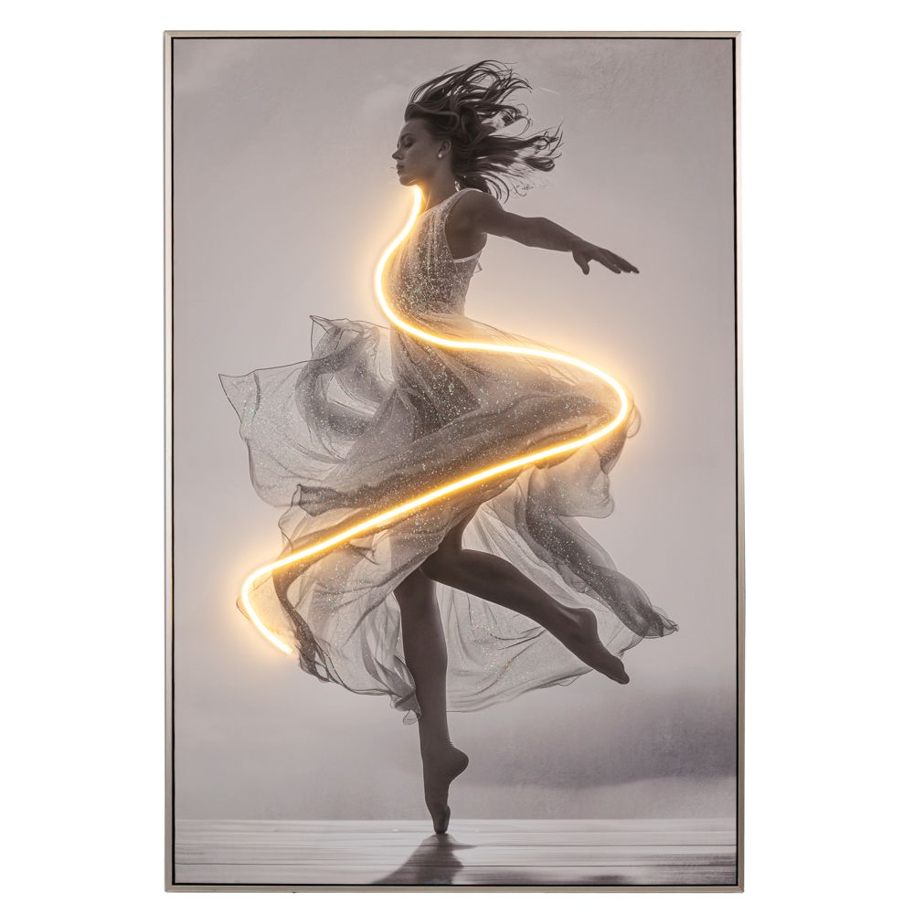 ΠΙΝΑΚΑΣ ΜΠΑΛΑΡΙΝΑ WITH LED LIGHT ΜΕ ΑΣΗΜΙ ΚΟΡΝΙΖΑ ΣΕ ΤΥΠΩΜΕΝΟ ΚΑΜΒΑ 80Χ120ΕΚ