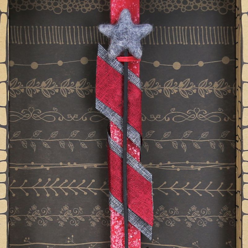 Λαμπάδα Αστέρι φελτ - Κρεμ LA24022A