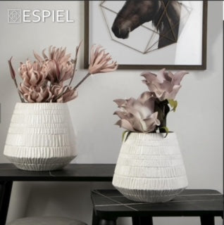 Μπωλ λευκό "Scratched" 28,6x28,6x26εκ NFU503