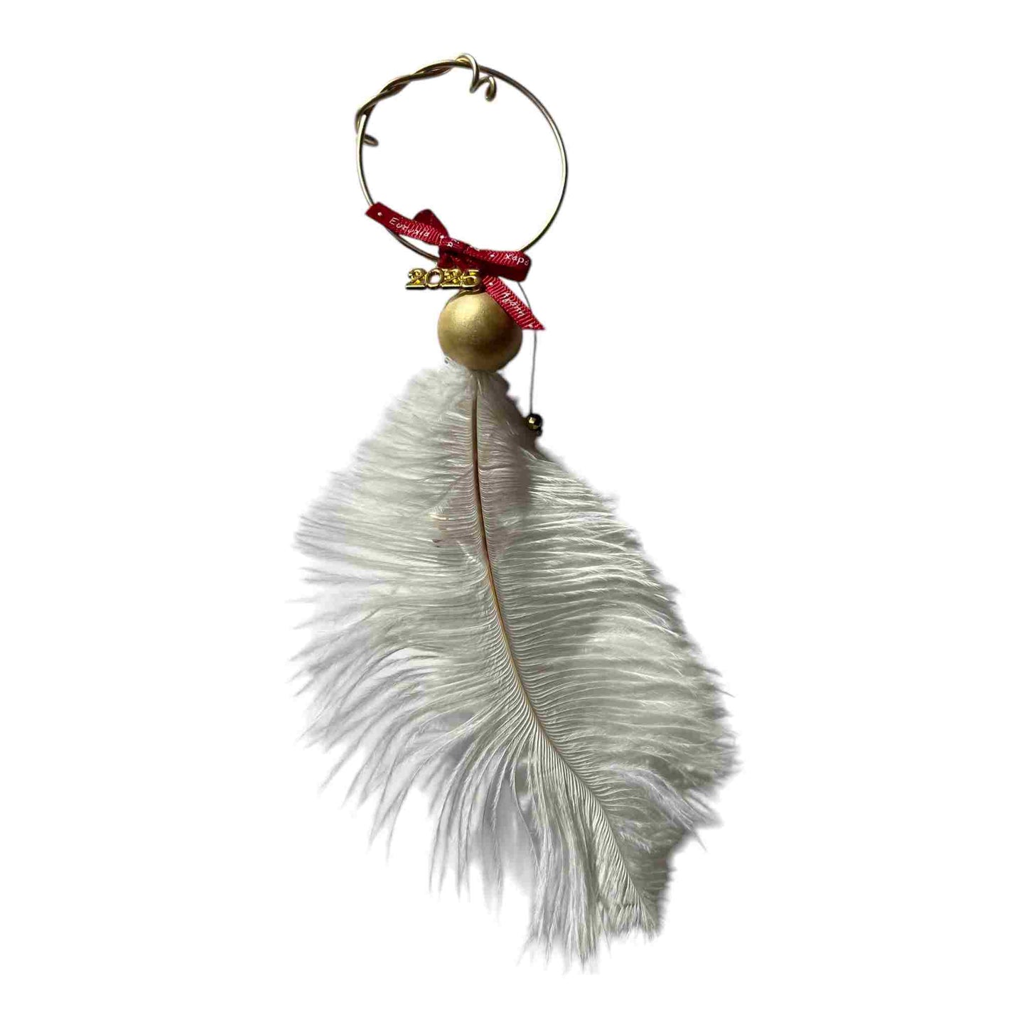 Γούρι Φτερό Μπεζ 2026 Χειροποίητο 19cm BI-L244805