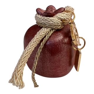 Χειροποίητο Κεραμικό Ρόδι Γούρι 2025 Κόκκινο Μεταλλικό 5x7cm 26400-01Δ