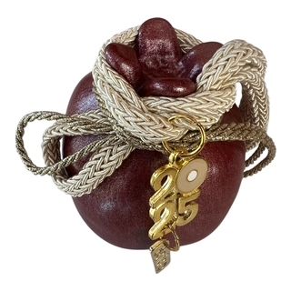 Χειροποίητο Κεραμικό Ρόδι Κόκκινο/Χρυσό Μεταλλικό 7x9cm 26400-02Ε