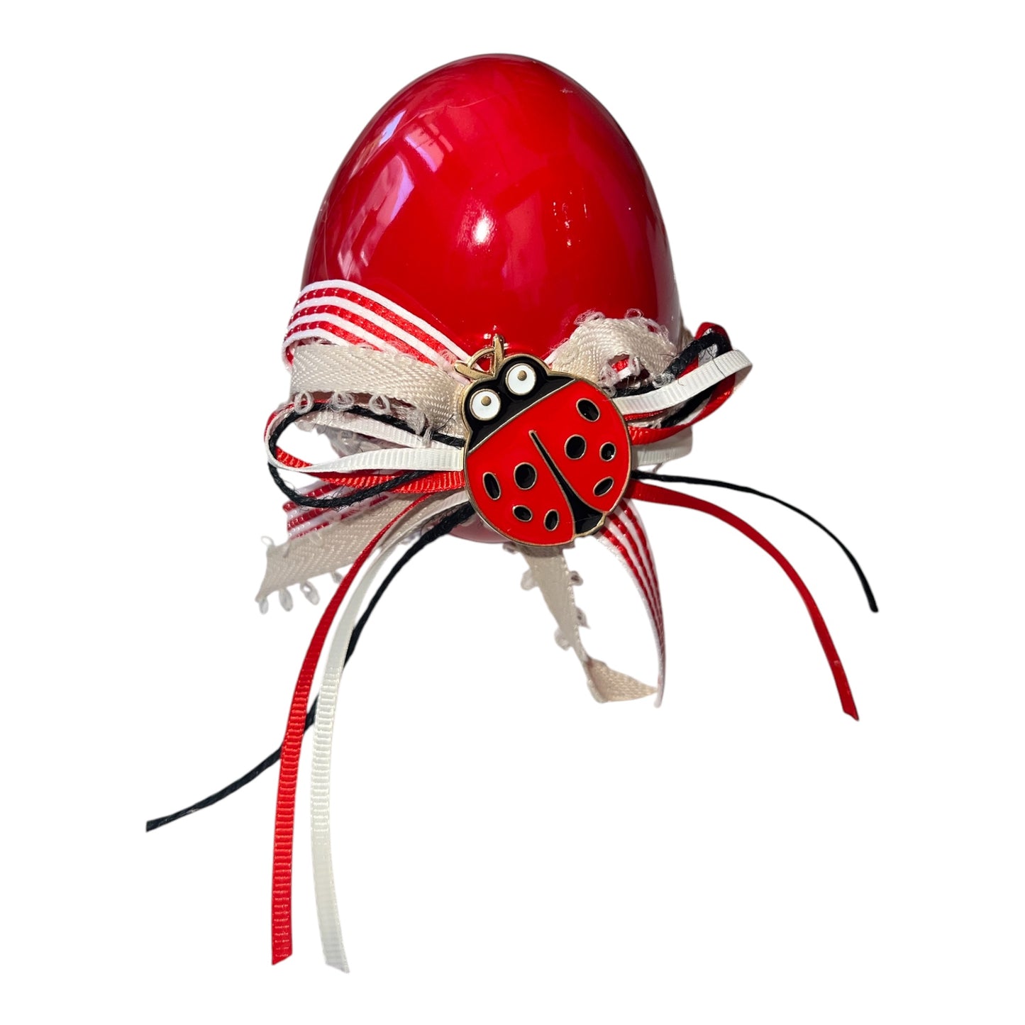 Αυγό Κλειστό Πασχαλιά Κόκκινο 10cm 15411-10Δ