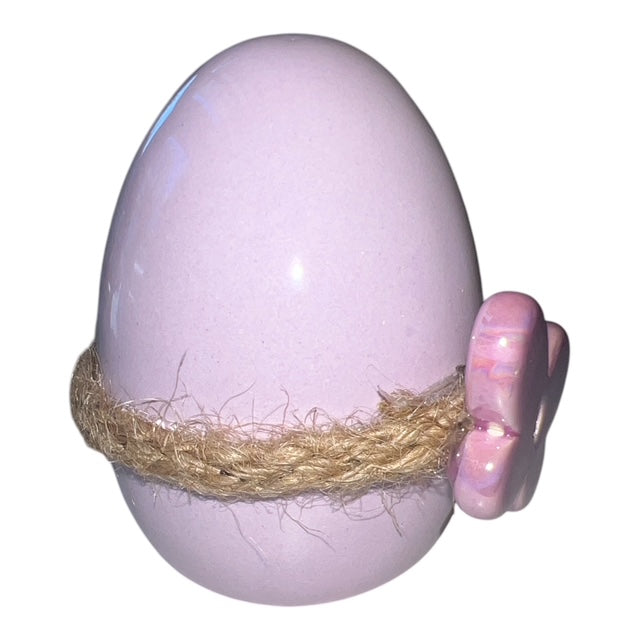 Αυγό Κλειστό Κεραμική Πεταλούδα Λιλά 7cm 15403-01Ε