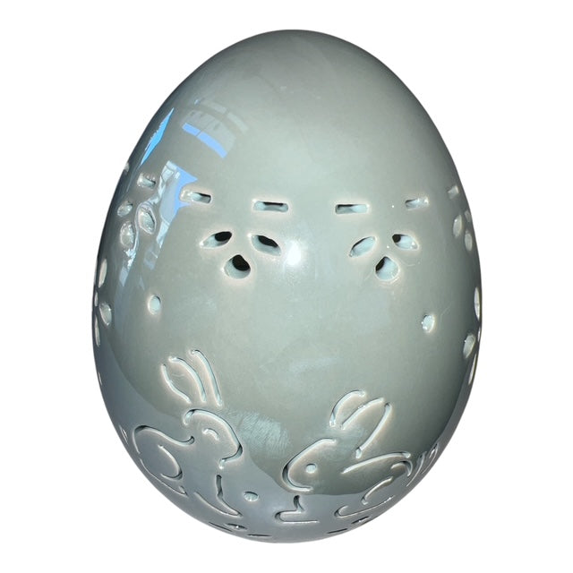 Αυγό Πορσελάνη Περλέ με Φως Οινοπνευματί Μεγάλο 14,5cm EB261408AL