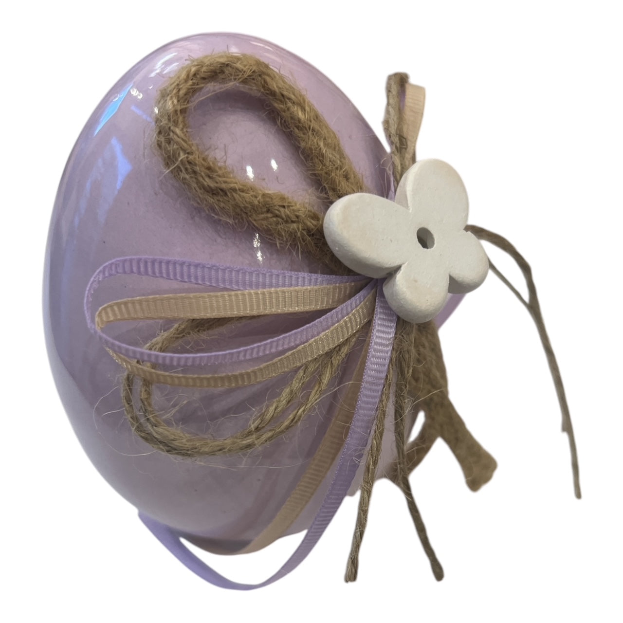 Αυγό Κλειστό Κεραμική Πεταλούδα Λιλά 10cm 15403-01Δ