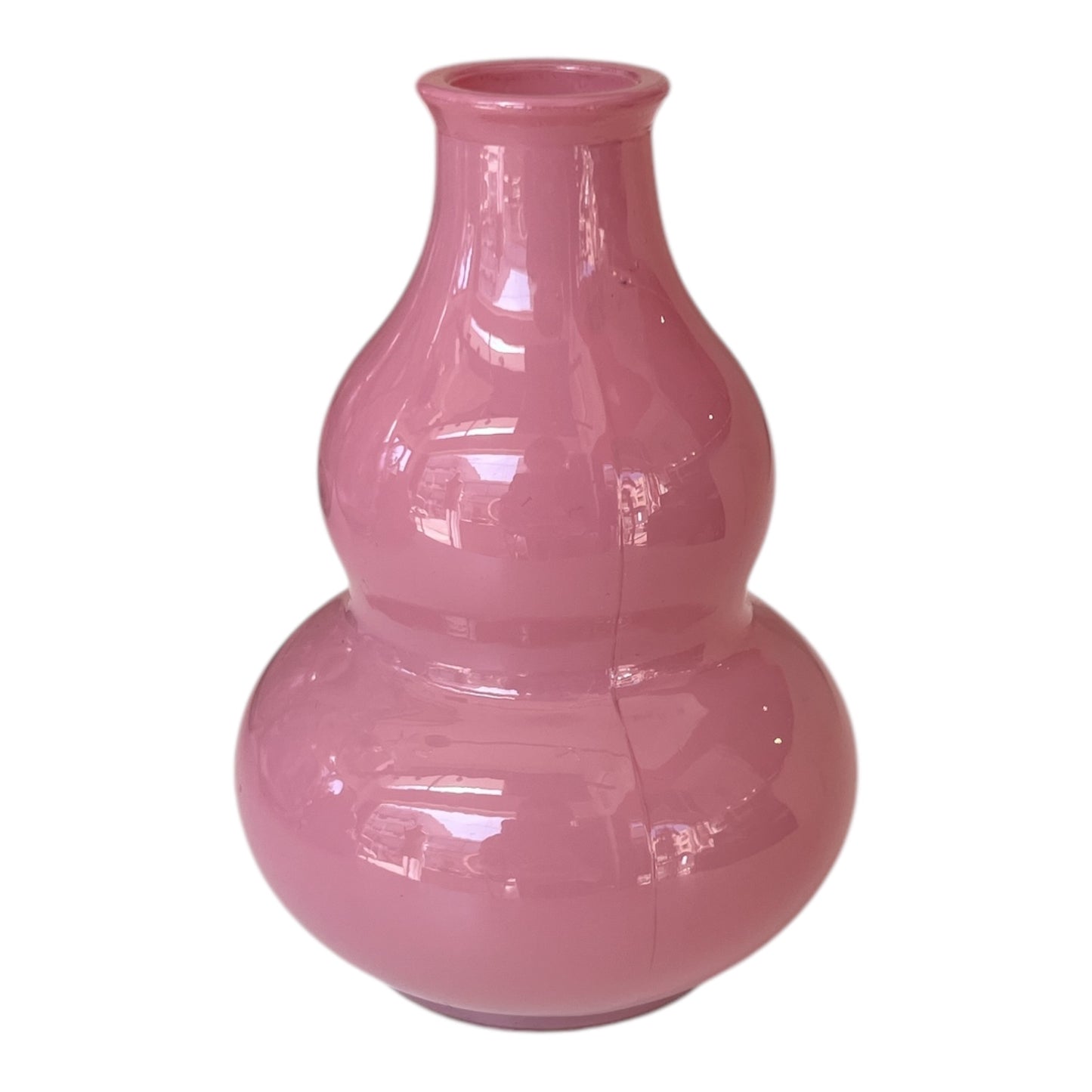 Βαζάκι Ροζ Γυάλινο 9x9x13cm GE-12502355