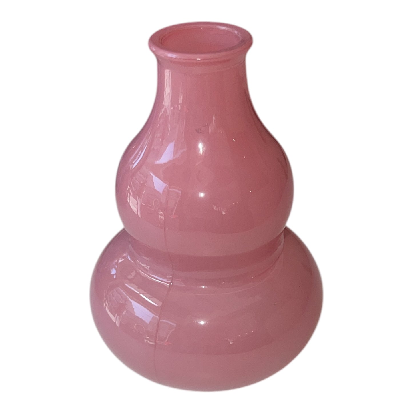 Βαζάκι Ροζ Γυάλινο 9x9x13cm GE-12502355