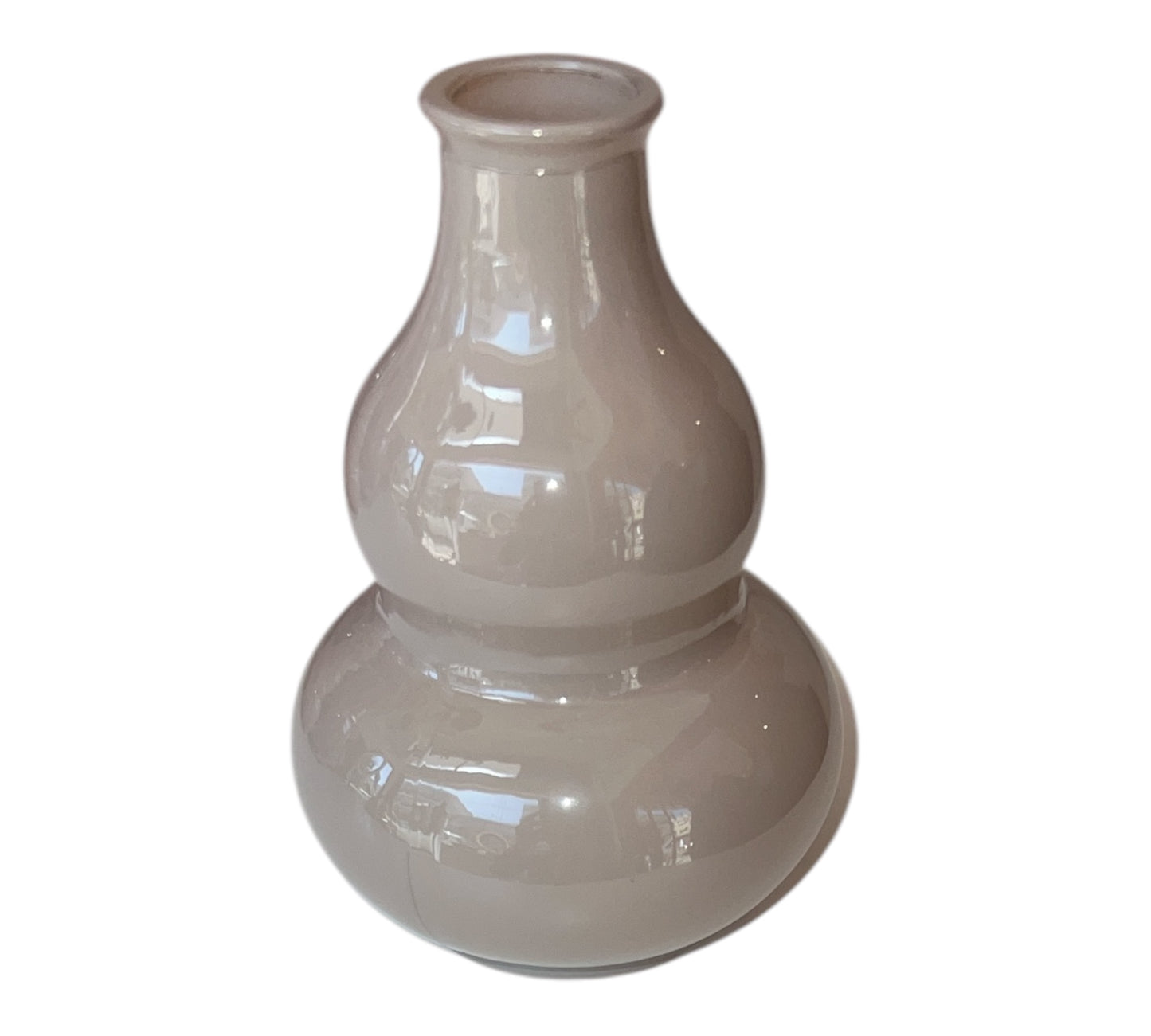 Βαζάκι Μπεζ Γυάλινο 9x9x13cm GE-12502355C