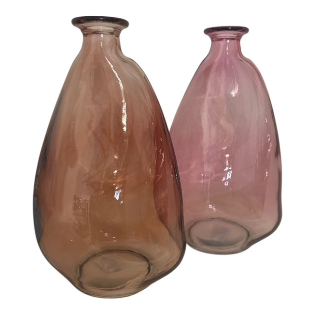 Βαζάκι Ροζ Γυάλινο 16x12.5x26cm GE-12502422B