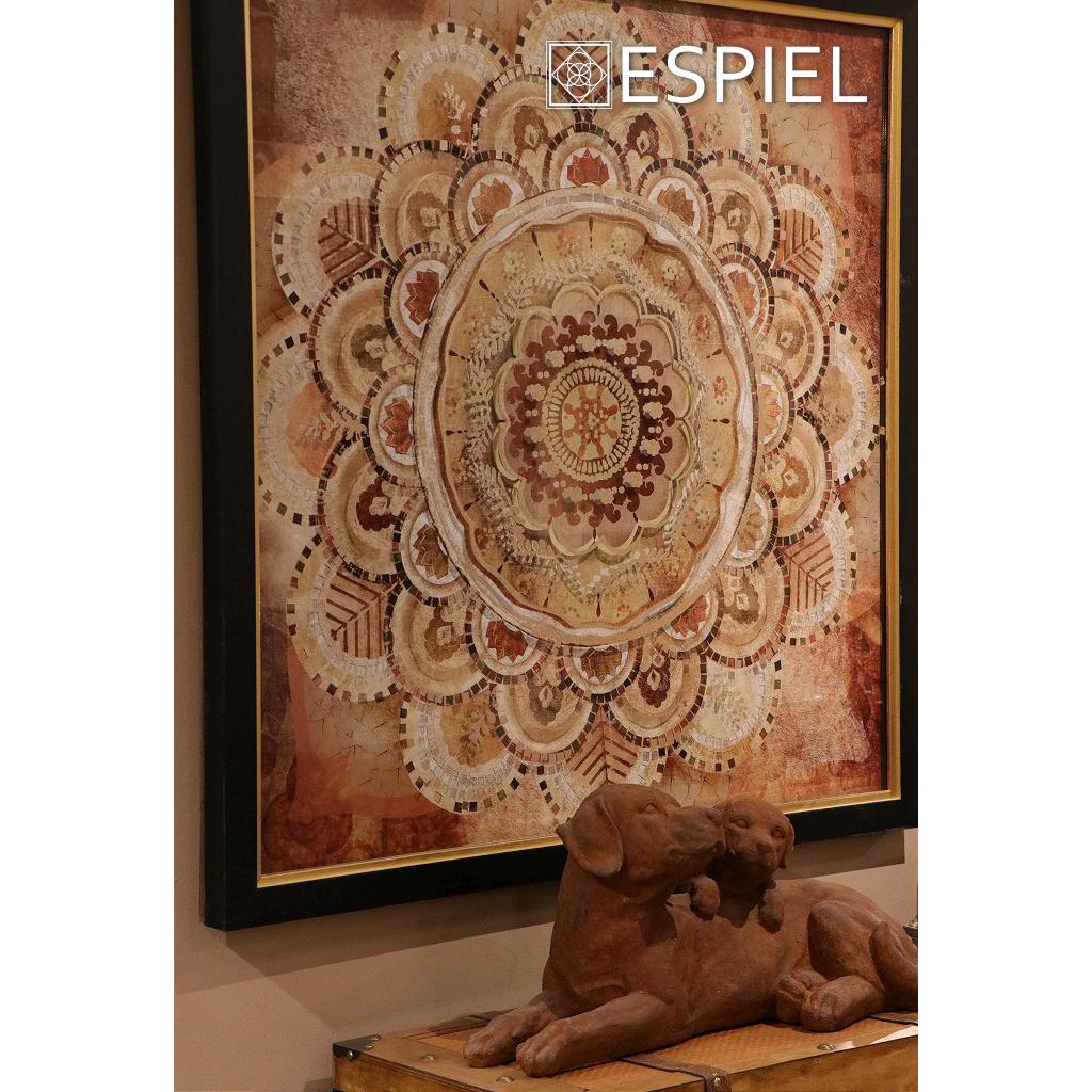 Κάδρο Κόκκινο Μοτίβο 92x92cm RAM220