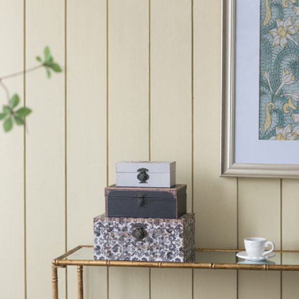 Box Πολύχρωμα MDF Διακοσμητικά Κουτιά Κοσμηματοθήκες (19x31x14)cm 3pcs