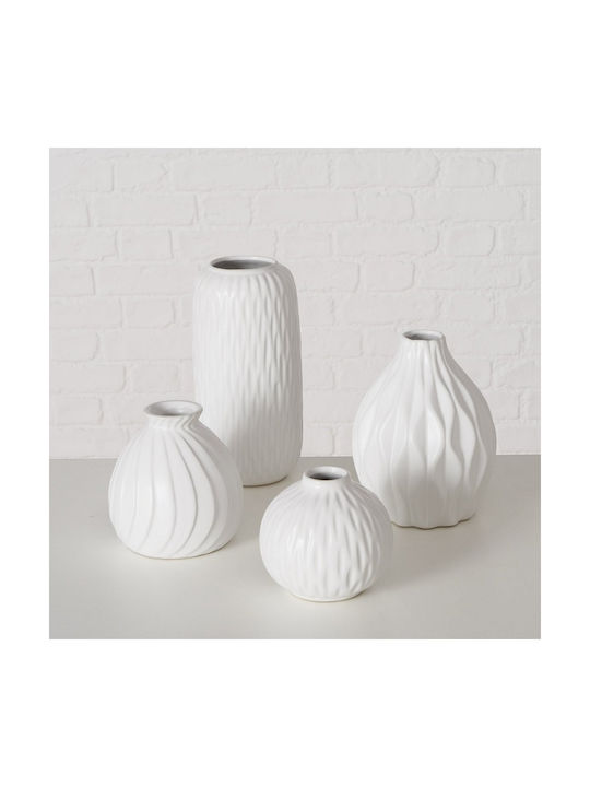 Βάζο Set/4 Zalina H9/12/16/20cm Λευκό Κεραμικό 20-26-336