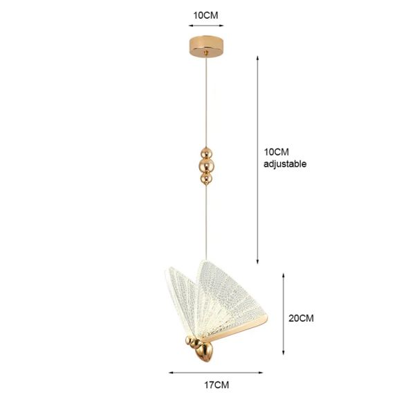 Κρεμαστό Φωτιστικό Χρυσό LED (20X20X40)cm